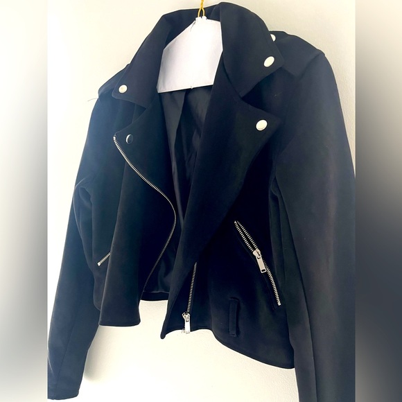 Dry Goods Suade Jacket. Black. Size M - Picture 2 of 3